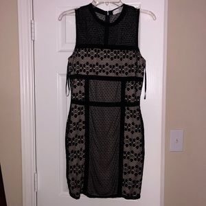 Ali & Jay black and nude lace mini dress size M